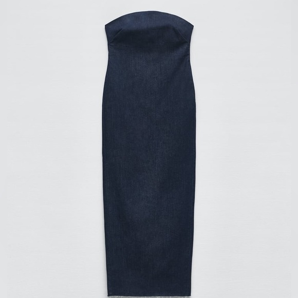 Zara Fitted ZW Denim Dress - Picture 13 of 16